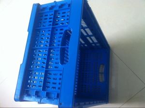 Cajas plásticas plegables azules del almacenamiento del HDPE de 600*400*280m m para la leche