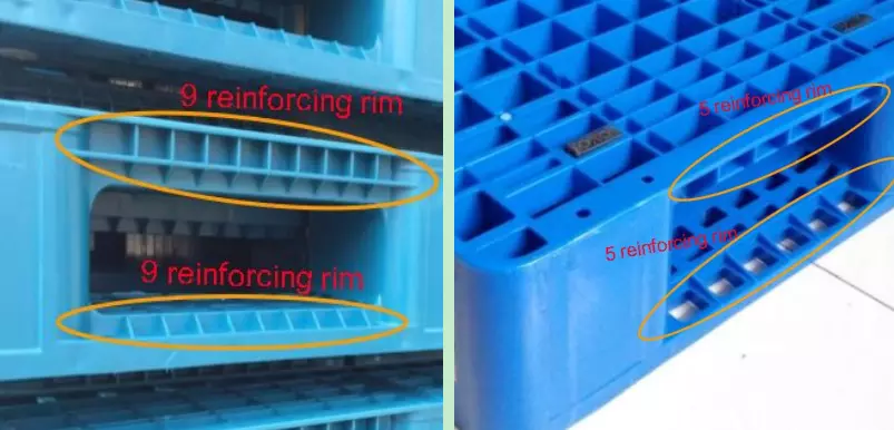 product-1-1 HDPE Blue plastic pallet/Plastic pallet with steel