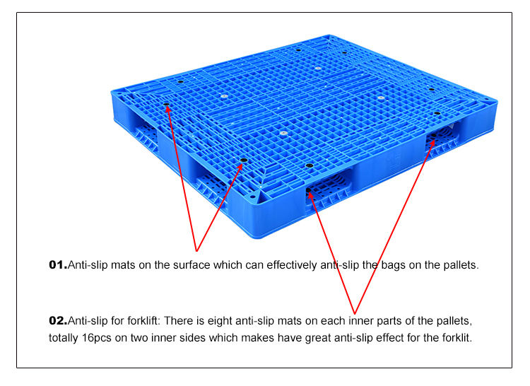 Heavy duty Double face warehouse factory plastic pallet