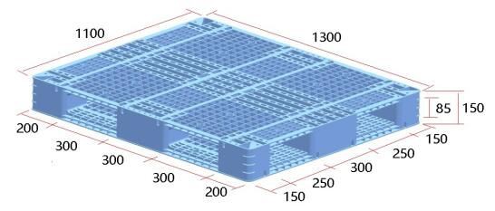six runners plastic pallet
