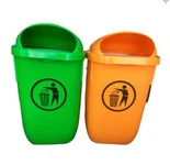 Bote de basura de plástico ecológico Twins de 50 l