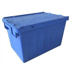 Caja de plástico apilable y encajable