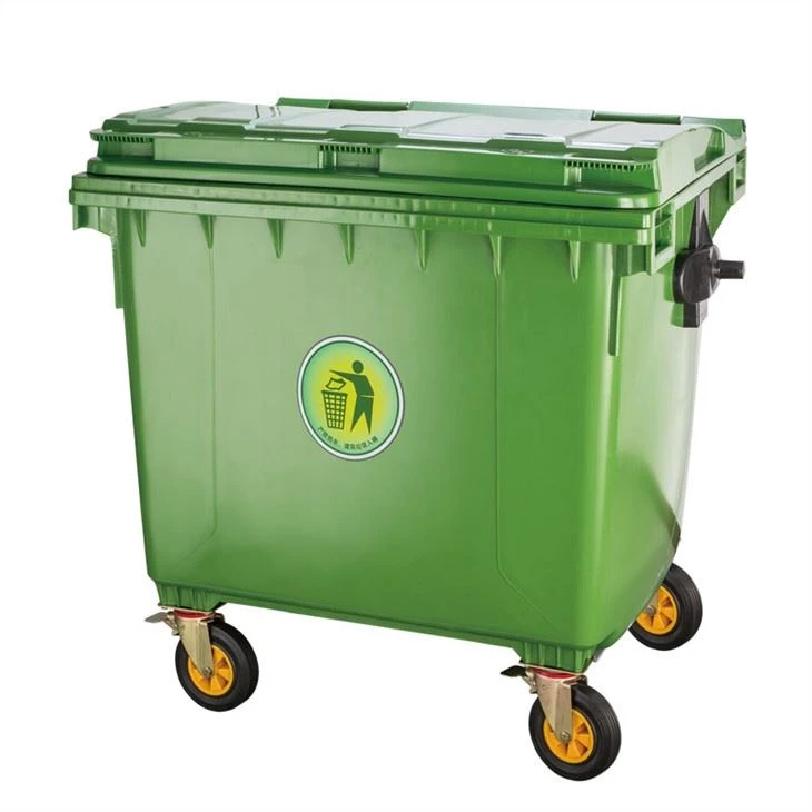 Contenedores de basura de plástico de gran capacidad de 1100 l