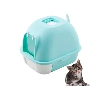 Inodoro para arena para gatos completamente cubierto con cajón
