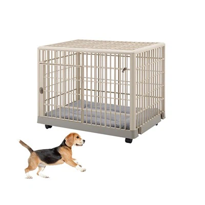 Plástico para mascotas de plástico para mascotas con puerta y ruedas